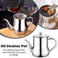 410 ml Stainless Steel Oil 24oz Tank Large Capacity Oil Bottle Kitchen Oil Filter Pot Soy Sauce Vinegar Container Coffee Pot. 