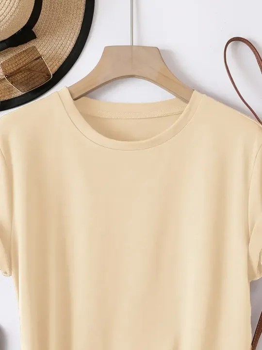 90s%20Bow%20Print%20Crew%20Neck%20T-Shirt%20Casual%20Short%20Sleeve%20T-Shirt%20For%20Spring%20Summer%20Women's%20Clothing%20-%20Image%203