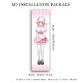 Super Sonico Maid Outfit Vertical Tapestry, Pink Polka Dot Wall Scroll, Kawaii Anime Long Hanging Decor for Bedroom, Otaku Room,.