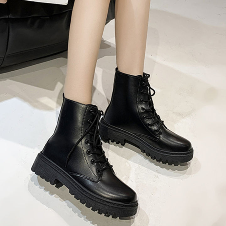 New%20Style%20Round%20Toe%20Square%20Heel%20Cross%20Strap%20Fashionable%20Women's%20Shoes%20Casual%20and%20Comfortable%20Plus%20Velvet%20Warm%20Short%20Boots%20-%20Image%204