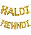 Haldi Mehndi Decoration 1 Mehndi 1 Haldi 2 Curtains 40 Balloon 1 Glue Dot 1 Arch  (Set of 46). 