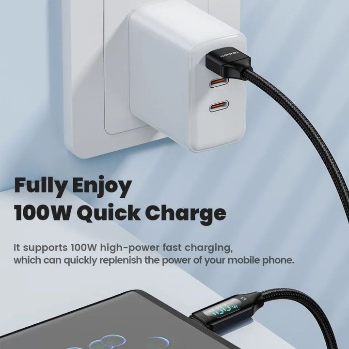 Huawei%20Honor%20Xiaomi%20Samsung%20Super%20Charge%20Fast%20Charging%20USB%20C%20Charger%20Data%20Cable%20Wire%20Cord%201m%202m%20%20Toocki%20100W%20USB%20Type%20C%20-%20Image%202
