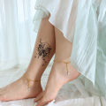 10pcs Black Flower Butterfly Moon Pattern Tattoo Stickers For Hand And Body Makeup Waterproof Temporary Tattoos For Women. 