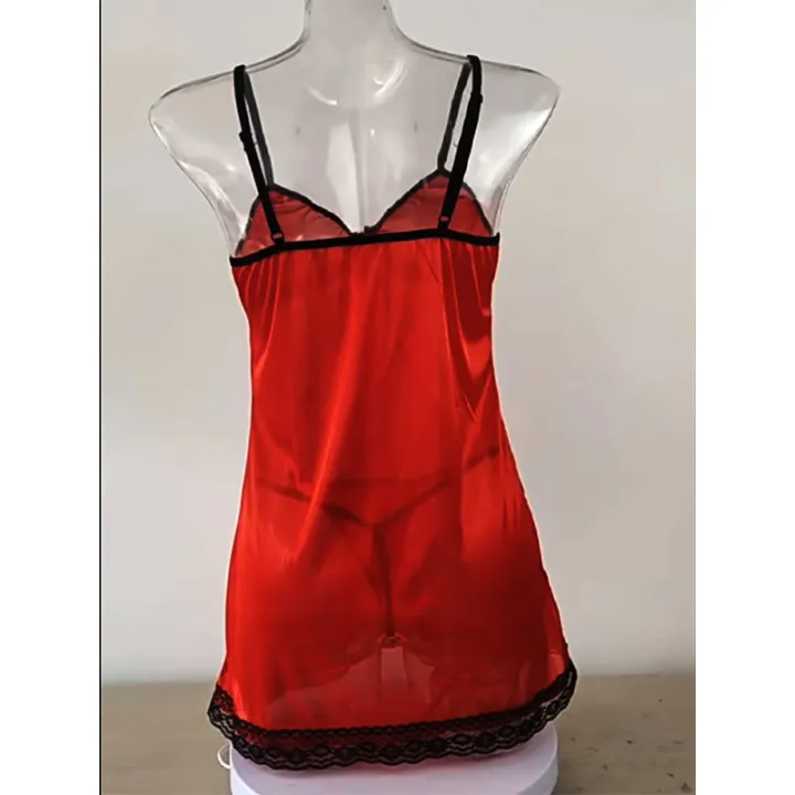 Women%20Sexy%20Sleepwear%20Nightdress%20Lace%20Silk%20Satin%20Night%20Dress%20Sleeveless%20Nighties%20V-neck%20Nightgown%20Plus%20Size%20Nightwear%20-%20Image%203