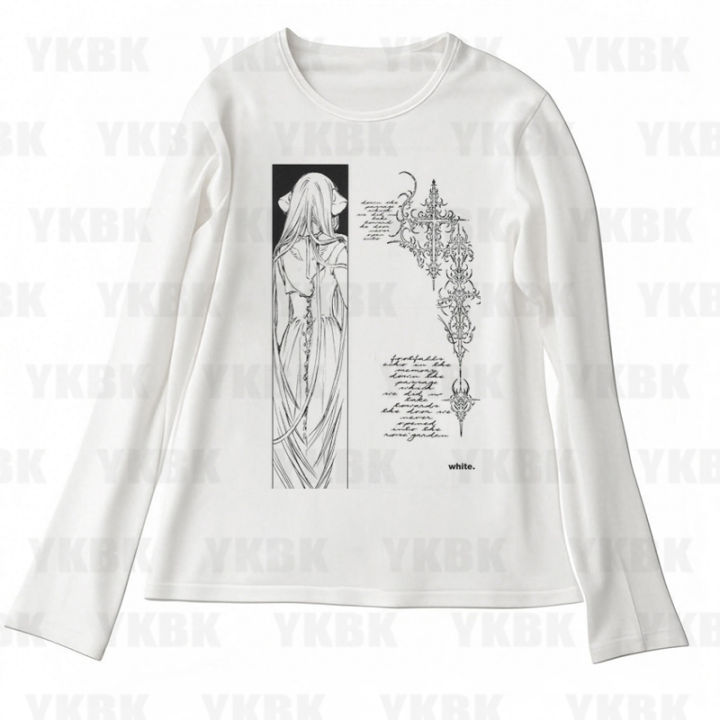 Cute Girls Casual Baby Tank Harajuku Anime Punk Print Long Sleeve Street Tops Vintage Y2k Style Emo Women Vest 90s Fashion