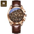 Men Leather Analoge Quartz Fashion Watch for Men. 