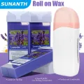 Roll On Waxing Kit,Hair Removal Wax Warmer with Cartridge Depilatory Roller Refill for Arms and Underarm Soft Wax Heater Kit. 
