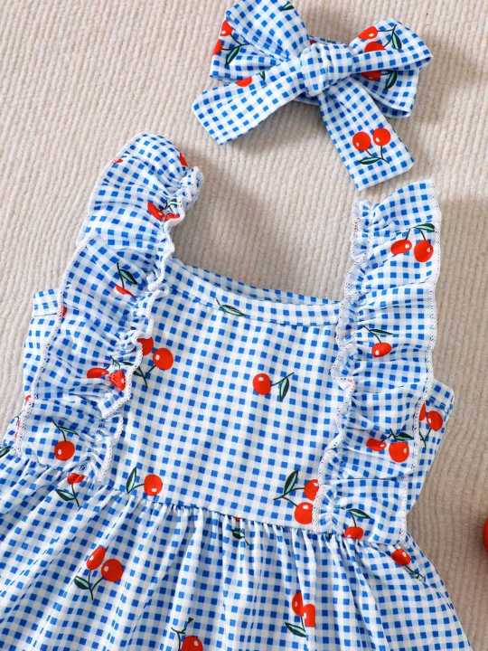 2-piece%20set%20of%20newborn%20baby%20girl%20pink%20cartoon%20strawberry%20plaid%20printed%20dress,%20cute,%20sweet,%20fresh%20bow%20headband,%200-3%20months%20old,%20s%20-%20Image%203