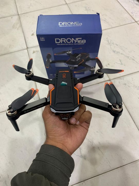 F168 Triple Camera Drone with 180° Rotatable HD Camera | Brushless Motor | High-Definition Aerial Photography