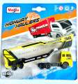 Car Transporter Truck with detachable trailer 1/64 Scale Maisto Highway Haulers. 