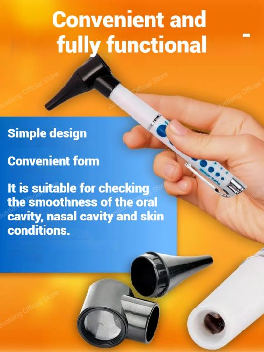 Otoscope%20Penlight%20Ear%20Clean%20Clinical%20Diagnostic%20Flashlight%20Magnifying%20Glass%20Len%204%20Glimpse%20LED%20Lamp%20Health%20Ear%20Care%20Tool%20-%20Image%203