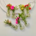 Mini flowers with clear glass vest gift car decorations mini present. 