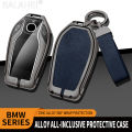 Alloy Leather Car Key Case Cover Keychain For Bmw 5 6 7 Series 530le Gt X3 X4 730li 740 G12 G30 G31 G32 I8 I12 I15 Accessories. 