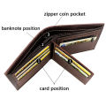 Short Men Wallets Zipper Coin Pocket Slim Card Holders Luxury Male Purses High Quality PU Leather Men's Wallet Money Clips. 