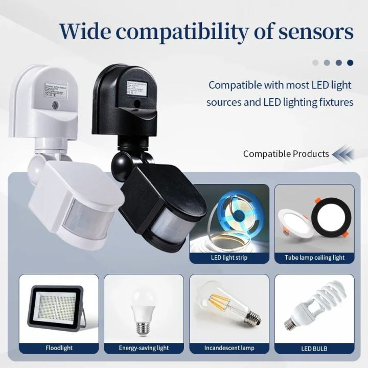 Human%20Movement%20Detector%20Infrared%20Pir%20Motion%20Sensor%20220V%20110V%2012V%20for%20Security%20Floodlights%20Adjustable%20Time%20LUX%20Sensitiity%20-%20Image%204