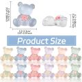 20Pcs Bear Translucent Resin Decoden Cabochons, for DIY Jewelry Making. 