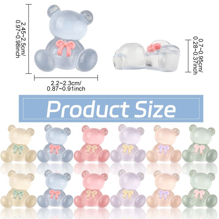 20Pcs%20Bear%20Translucent%20Resin%20Decoden%20Cabochons,%20for%20DIY%20Jewelry%20Making%20-%20Image%203
