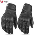 Retro Leather Motorcycle Gloves Man Full Finger Motorbiker Gloves Non-slip Protective Guantes Moto Motocross Cycling Glove M-2XL.