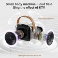 K12 Dual Microphone Karaoke Bluetooth Speaker RGB Light Two 5W Speakers Sound Subwoofer Boombox Support Multiple Input Modes. 