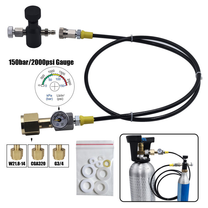 Soda Water Carbon Dioxide Cylinder TR21 Valve Fill Station Refill ...