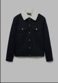Stylish And Classy Fashionable Winter Furr Denim Jacket For Mens With White Collar. 