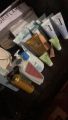 Oriflame (Milk and honey gold hand cream moisturizer) (Love nature caring body cream for dry sensitive skin)(Love nature soothing mask for dry skin). 