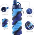 500ml Creative Silicone Folding Water Cup Outdoor Portable Water Bottle Cycling Sports Large Capacity Portable Water Bottle. 