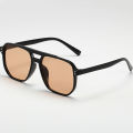 Women Men Square Sun Glasses Retro Polygon Sunglasses Female Black Vintage Fashion Ladies Oculos De Sol Double Beam Eyeglasses.