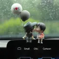 Cute Ornaments Couple Action Figurines Balloons For Car Dashboard Decoration. 