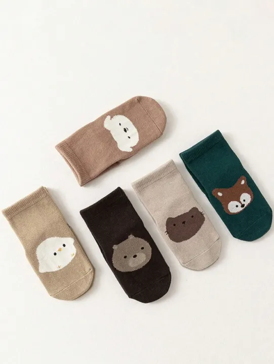 6%20Pairs%20of%20Floor%20Socks%20Newborn%20Dispensing%20Non-Slip%20Indoor%20Soft%20Bottom%20Round%20Cartoon%20Mouth%20Boys%20and%20Girls%20Kidsren's%20Socks%20-%20Image%204