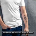 Ink double koi pattern long-lasting waterproof temporary tattoo stickers simulated non-reflective fake tattoos arms and legs. 