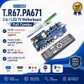T.R67.671 Universal 3 in 1 LED TV Motherboard Built in Power Board & LED Backlight Driver For 24 inch to 28 inch LED TV Similar Replaced TP.V56.PA671 PA675.