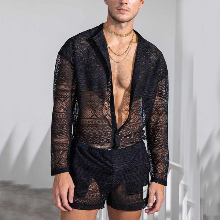 Long-Sleeved%20Shirt%20Casual%20Shorts%20Fashionable%20Men's%20Suit%20with%20Summer%20Suit%20Sportswear%20-%20Image%204