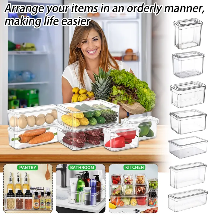 New%20Refrigerator%20Organizer%20Bin%20Stackable%20Fridge%20Food%20Storage%20Box%20With%20Handle%20Clear%20Plastic%20Pantry%20Food%20Freezer%20Organizer%20Tool%20-%20Image%206