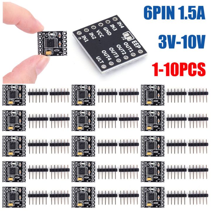 10-1PCS DRV8833 Motor Drive Module Good Heat Dissipation DC Gear Motor Driver 1.5A Single H Bridge Controller Board for Arduino