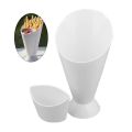 Premium Quality French Fries Dipping Cup Cone Ketchup Salad Cup ,good quality cup , double sided cup , stylish cup, gifts cup good quality salad and extra things cup. 