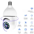 2MP 2.4G E27 Bulb Security Monitor Cam Wireless Automatic Human Tracking Night Vision Full Colour Surveillance Camera. 