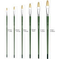 6pcs/Set,Pig Bristle Artist Oil Painting Brushes Cheese Painting Brush Tongue Peak Painting Brush Set Drawing Art Supplies.