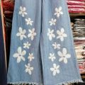 Wide Leg Flower Printed Jeans Flapper For Girls(7 to11). 