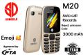 SD MOBILE M20 - Soft Keypad - 1.8 Inch Display - 3000mAH Powerful Battery - Dual Sim - Auto Call recording - PTA approved - 1 Year brand warranty. 