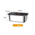 1PC Stainless Steel Camping Lunch Box Sealed Bento Box Microwave Suitable Refrigerator Freezer Storage Box Large Capacity. 
