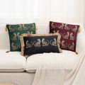 BUYNOW 1PC Luxury Leopard Print Tassel Lace Pillowcase No Pillow Core for Living Room Bedroom Sofa Cushion Cover Decoration.