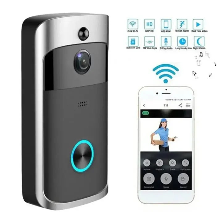720P%20Tuya%20Doorbell%20Camera%20WiFi%20Smart%20Home%20Video%20Door%20Bell%20Wireless%202-Way%20Audio%20PIR%20Motion%20Detection%20Security%20Home%20Doorbell%20-%20Image%202
