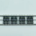 1/87 Ho Scale Train Track Bearing Train Roller Test Stand With 8 Rollers  50cm Track Model Accessories Train Treadmill. 