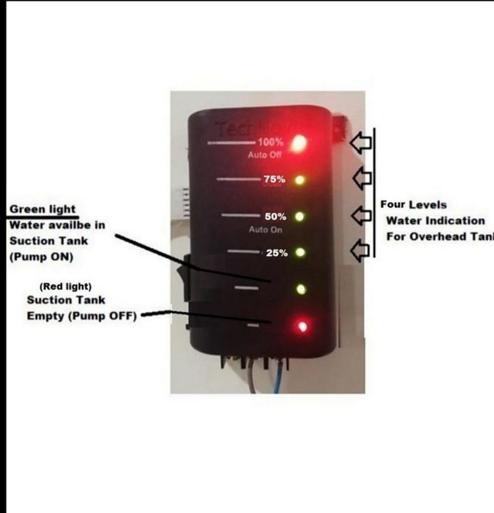 Automatic ON/OFF Device For suction Pump Plus Overhead Water Tank Level ...
