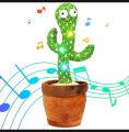Dancing cactus toy with USB cables. 