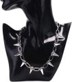 PESENAR New Rivets Chokers Punk Goth Handmade CCB Material Choker Necklace Spike Rivet Necklace Rock Gothic Chokers. 