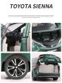 1/24 TOYOTA SIENNA MPV Van Diecast Toy Car Model Miniature Pull Back Sound & Light Doors Openable Collection Gift For Boy Kid. 
