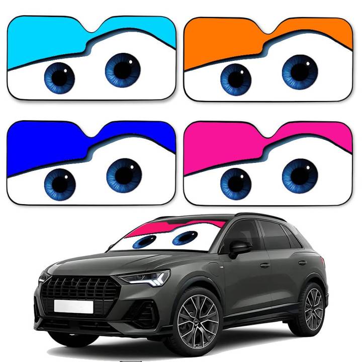 Lightning Mcqueen Angry Eyes Car SunShade Car Sunshade Covers Cover Universal Windscreen Folding Visor