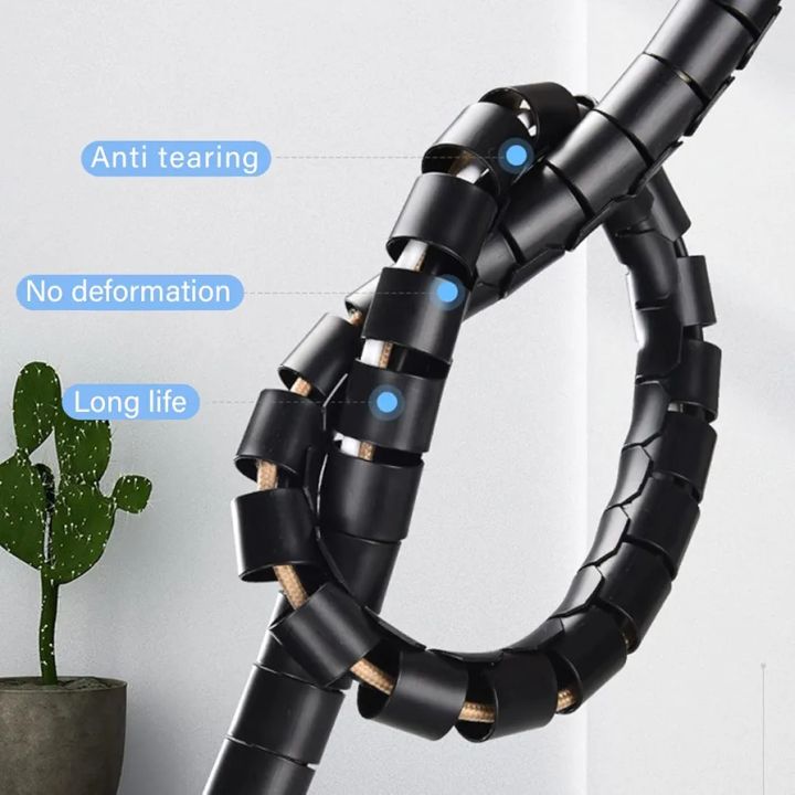 "Spiral%20Cable%20Wrap%20Wire%20Organizer%20%20Flexible%20Plastic%20Sleeve%20for%20Cable%20Management%20-%20Image%203